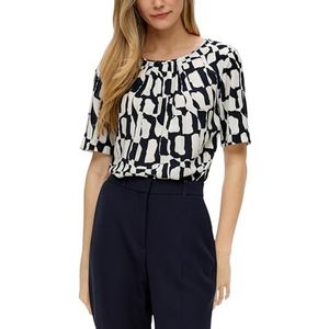 S.Oliver BLACK LABEL Blousetop met Grafische Print Zwart/Wit