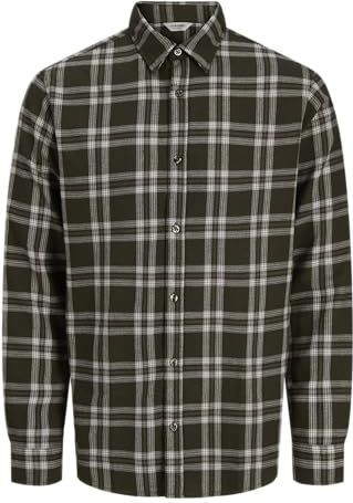 JJ Rebel - JREBJETT - Overhemd - Wit - Flanel - Lange Mouw