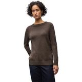 Street One Dames Trui met rolrand in Bruin, in size: 34