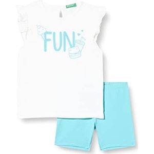United Colors of Benetton Meisjesbroek, 901 - Bianco Azzurro, 3 Maanden