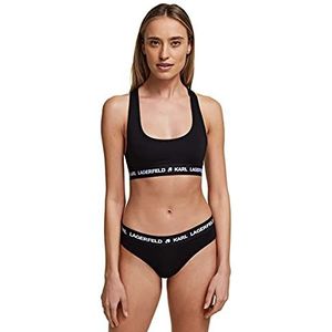 KARL LAGERFELD Dames Sportbeha Met Karl-Logo, Zwart, XL