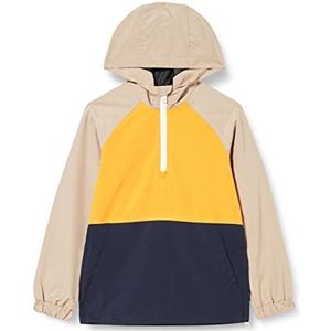 JACK & JONES Junior Jorluke Anorak Jnr Herenjas, Dark Cheddar/Detail: NAVY BLAZER/CROCKERY, 164