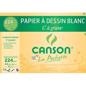 CANSON 200027114 tekenpapier, DIN A4, 224 g/m²