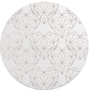 Questo Casa, Ronde digitaal bedrukte muismat, antislip onderkant, voor kantoor en thuis, diameter: 22 cm
