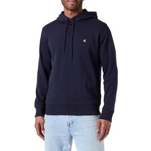 Calvin Klein Jeans Hoodie met geborduurde badge voor heren, Blauw (avondlucht), 3XL grote maten