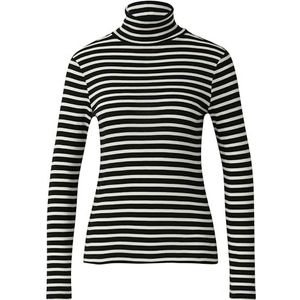 T-shirt - Zacht - Lange Mouwen - Slanke Pasvorm - Rolkraag - Gestreept