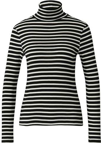 T-shirt - Zacht - Lange Mouwen - Slanke Pasvorm - Rolkraag - Gestreept