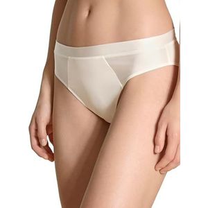 CALIDA Cate Slip voor dames, met satijnen rand, Albast crème, 32-34