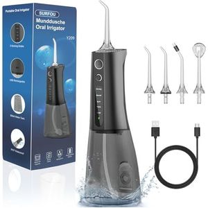 SURFOU - Professionele Monddouche - Waterflosser - Draagbaar - 300 ml