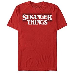 Netflix Unisex Stranger Things Organic T-shirt met korte mouwen, rood, XXL