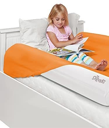 The Shrunks PREMIE Slaapbeveiliging Opblaasbare Bed Rails (2 Pack) - Veilige en draagbare Peuter Bed Guard/Kinderbedbumpers voor reizen, vakantie of thuisgebruik, 122x18x10cm past onder Bed Sheet
