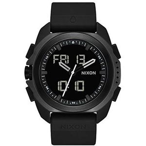 NIXON Ripley Unisex zwart horloge, Zwart/Wit, Eén maat, strip