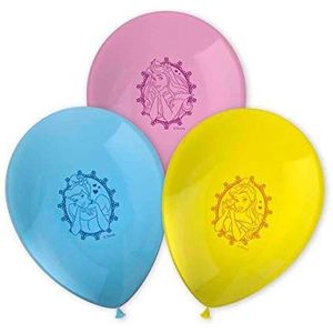ALMACENESADAN 0883; verpakking met 8 ballonnen Disney prinsessen; ideaal voor feestjes en verjaardagen.