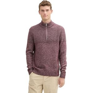 TOM TAILOR heren trui, 37037 - Purple Melange White Core, S
