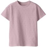 T-shirt - Regular Fit - Glitterprint - Korte Mouwen - Jersey