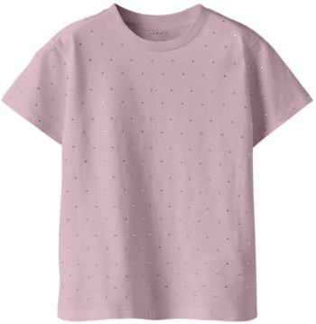 T-shirt - Regular Fit - Glitterprint - Korte Mouwen - Jersey