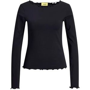 JACK & JONES Jxgigi STR Ls Babylock Tee JRS, zwart, S