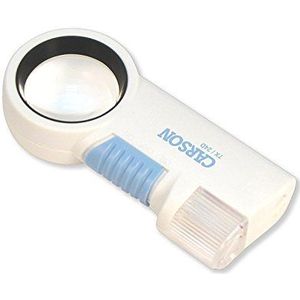 Carson CP-32 MagniFlash Asferische Lens 9x LED Verlichte Vergrootglas en Zaklamp Combo, Wit