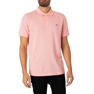 GANT Reg Shield Ss Pique poloshirt voor heren, Bubbelgum Pink, XL