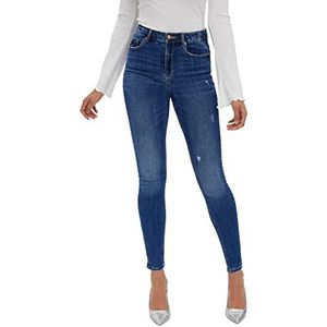 VERO MODA VMSOPHIA Skinny Jeans voor dames, hoge taille, slim fit jeans, blauw (medium blue denim), S/30L