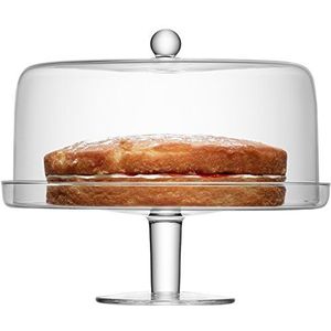 L.S.A. Cake Standaard, Glas, Helder, Cakestand 33 cm/Cover