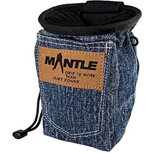 Mantle - Chalkbag Krijtzak in jeans donker voor klimkrijt voor boulderen en klimmen
