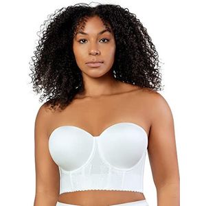 Parfait Elissa P50116 vrouwen volledige buste en volledige figuur strapless longline beha-Parelwit, 70H