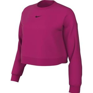 Nike Dames Top W NSW Phnx FLC OOS Crew, Fireberry/Black, DQ5761-615, L-T