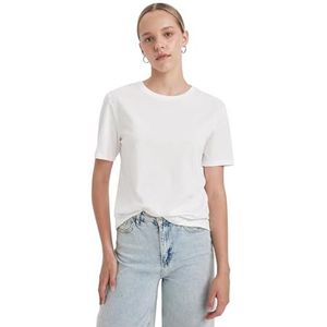 DeFacto Oversized crop tops voor dames, klassiek basic shirt voor dames, comfortabel oversized shirt voor vrouwen, zwart, M