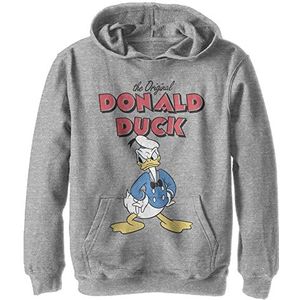 Disney Characters Mad Donald Boy's Hooded Pullover Fleece, Athletic Heather, Small, Athletic Heather, S