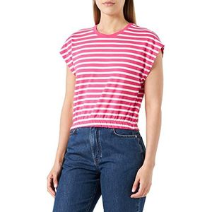 ONLY Dames ONLMAY S/S Cropped Box JRS Top, Shocking Pink, L, shocking pink, L