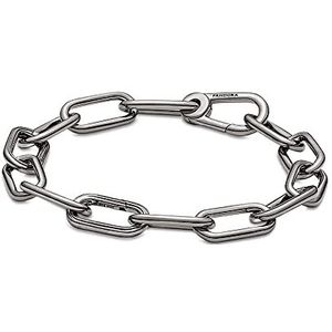 Pandora ME Link Chain armband, Ruthenium gecoate metaallegering, compatibel met Pandora ME armbanden, 549588C00-1, 20,5cm, roestvrij staal, Geen edelsteen