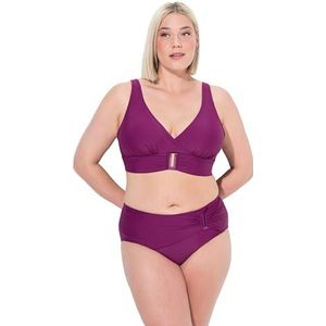Ulla Popken Dames grote maten grote maten plus size bikini, siergespen, softcups, Bessenroze, 42