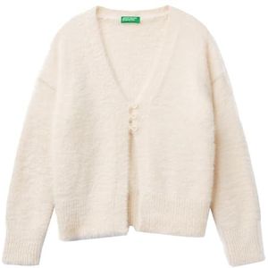 United Colors of Benetton Gebreid vest M/L, Wit, 120 cm