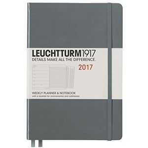 Leuchtturm1917 348238 weekkalender en notitieboek, medium, antraciet