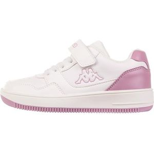 Kappa Deutschland Jongens kinderen stijlcode: Broome Low MF K Unisex Kids Sneaker, White/Lila, 28 EU, wit-lila, 28 EU