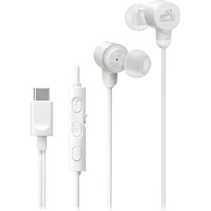 JVC HA-FR29UC-W in witte USB Type C Lichtgewicht Comfortabele bedrade hoofdtelefoon, Hi-Res Audio, Microfoon & Volumeregeling, IPX2-classificatie, D/A-converter minimaliseert geluids- en