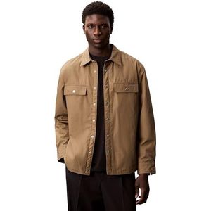 Calvin Klein Jeans Heren LS CTTN FLLD RLXD SH LV04RC401G jassen, geel (kappertjes), XXS, Geel (Kappertjes), XXS