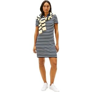 TOMMY HILFIGER Jurk  navy / wit