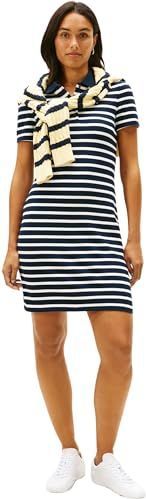 TOMMY HILFIGER Jurk  navy / wit