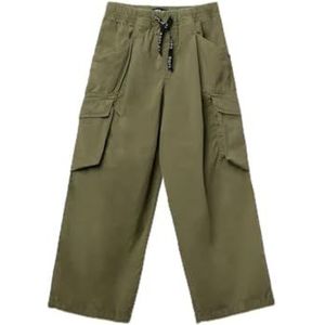 Replay Cargobroek voor meisjes, met wijde pijpen, 833 Militair Groen, 10 Jaar