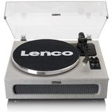 Lenco LS-440 platenspeler - Bluetooth draaitafel - geïntegreerde luidspreker 40 watt RMS - riemaandrijving - Pitch Control - voorversterker - RCA Out en AUX-in - grijs