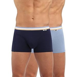 Dim EcoDim boxershorts voor heren, katoen, stretch, 2 stuks, Denim blauw/artic blauw, M