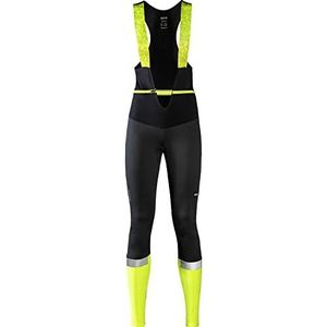 GORE WEAR Ability Thermo Bib Tights+ Thermo-fietsbroek voor dames, GORE-TEX INFINIUM, 38, zwart/neon-geel