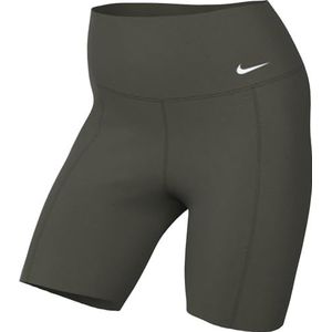 Nike Shorts Dames Dri-Fit Zenvy Hr 8In Short (Ca. 20 cm), Cargo Khaki/Black, DQ6003-325, M