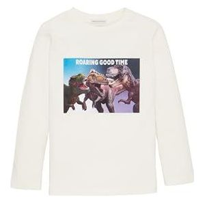 TOM TAILOR T-shirt met lange mouwen voor jongens, 12906 - Wool White, 92/98 cm