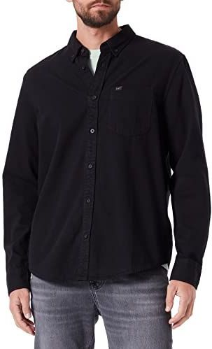 Lee - Button Down - Overhemd - Zwart - Lange Mouwen