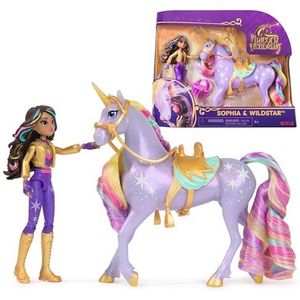 Unicorn Academy – Pop Sophia & Eenhoorn Wildstar - met 2 rijaccessoires en borstel - Speelfigurenset