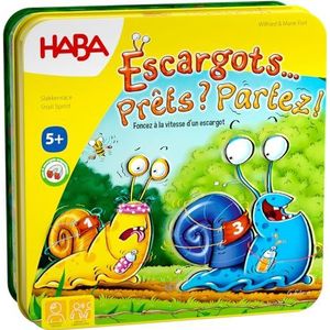 HABA - Slakken... Klaar ? los! - Gezelschapsspel voor kinderen - race- en strategiespel - Magneetbox - Vormen en kleuren leren 5 jaar en ouder - 304027