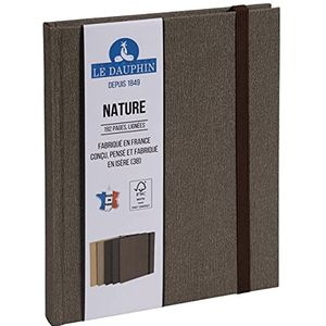 Le Dauphin 267225D register, productlijn natuur, 192 gelinieerde pagina's, afmetingen: 22,0 x 17,0 cm, ontworpen en vervaardigd in Isère (Frankrijk), FSC-gecertificeerd, kleur: grijs